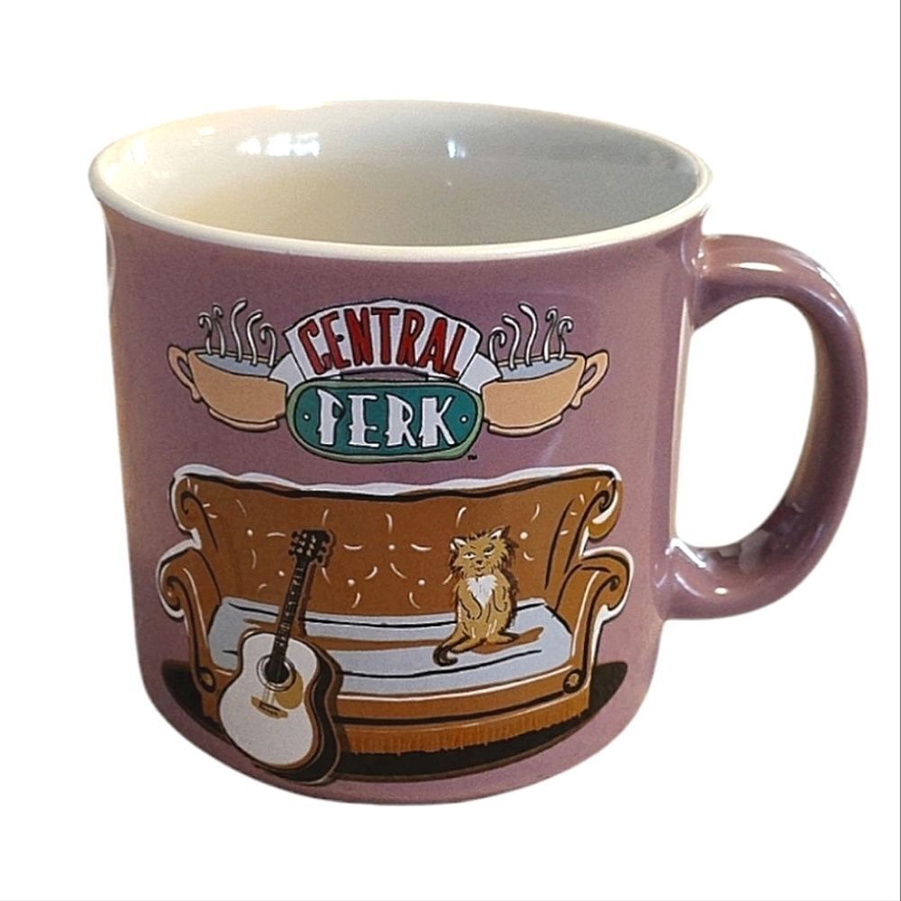 FRIENDS Purple Central Perk Smelly Cat 20 oz Oversized Coffee‎ Mug Latte